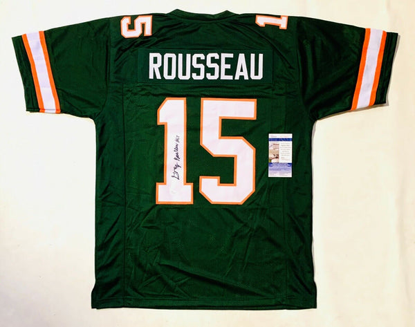 GREGORY ROUSSEAU AUTOGRAPHED COLLEGE STYLE JERSEY w/ JSA COA #SD14803