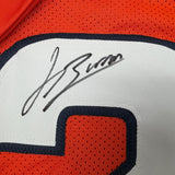 Framed Autographed/Signed Jahdae Barron 35x39 Denver Orange Jersey BAS COA