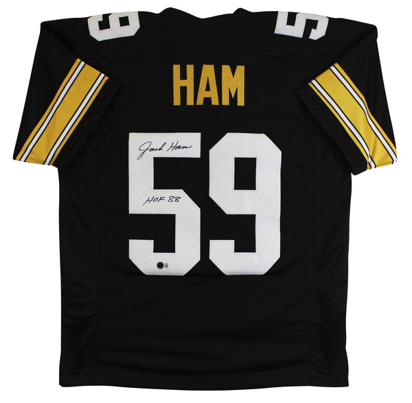 Jack Ham "HOF 88" Authentic Signed Black Pro Style Jersey BAS Witness #3W390914