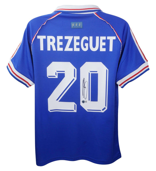 David Trezeguet Signed Team France Adidas Authentic Jersey (Beckett) Striker