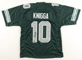 Noah Knigga Signed Eastern Michigan Eagles Jersey (Beckett) Freshman Linebacker