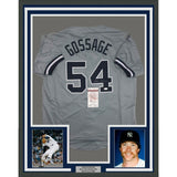 FRAMED Signed GOOSE GOSSAGE 35x39 New York Grey Jersey JSA COA Auto