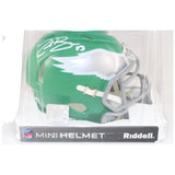 Zack Baun Autographed Philadelphia Eagles Kelly Mini Helmet Beckett WIT 52883