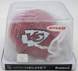 Isiah Pacheco Signed Kansas City Chiefs Speed Mini Helmet (Beckett) 2xS.B. Champ