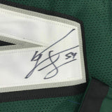 FRAMED Autographed/Signed JEREMIAH TROTTER 33x42 Philly Green Jersey JSA COA