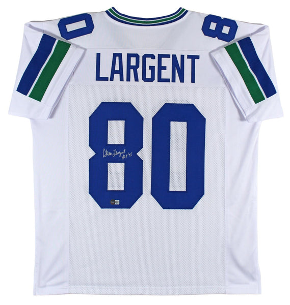 Steve Largent Signed Seattle Seahawks Jersey Inscribed "HOF '95" (Beckett) W.R.