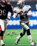 Cowboys Deion Sanders Signed 16x20 Vertical Vs Bears Photo BAS Witnessed