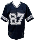 Jake Ferguson Signed Blue Custom Football Jersey Dallas Cowboys Beckett 186303