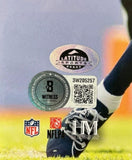 Bo Nix Autographed 8x10 Denver Broncos Photo in Deluxe 21.5"x21.5" Frame BAS COA