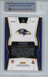 Ray Lewis Autographed 2017 Panini Select #132 Trading Card Beckett Slab 39291