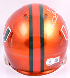 Clinton Portis Signed Miami Hurricanes Flash Speed Mini Helmet-Beckett W Holo