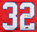 TreVeyon Henderson Signed New England Patriots Jersey (SWAU) 2025 2nd Round Pick