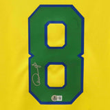 Dunga Signed Vintage Brazil FC Home Soccer Jersey #8 with Beckett COA