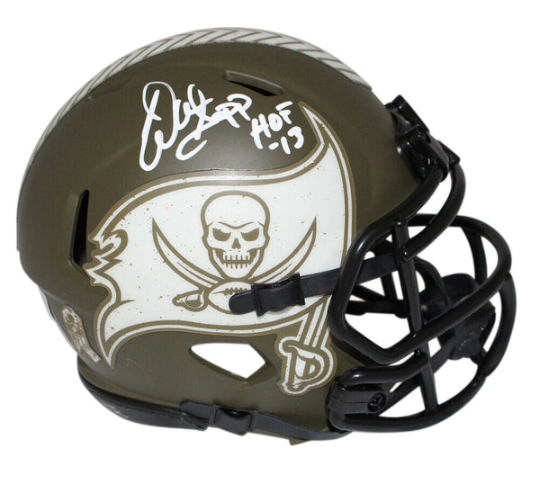 Warren Sapp Signed Tampa Bay Buccaneers Mini Helmet Salute Beckett 40820