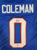 KEON COLEMAN SIGNED PRO STYLE CUSTOM XL JERSEY WITH BECKETT QR COA