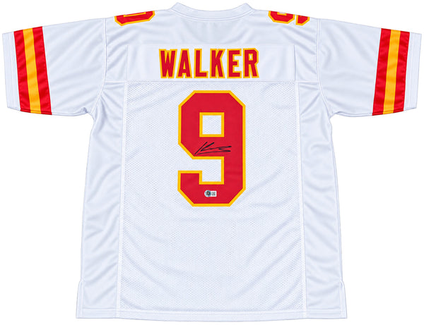 KENNETH WALKER III AUTOGRAPHED KANSAS CITY CHIEFS #9 WHITE JERSEY BECKETT