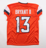Pat Bryant Signed Denver Broncos Pro Cut Jersey /JSA Illinois Fighting Illini WR