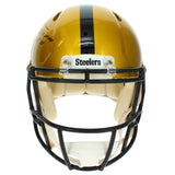 Lynn Swann Autographed "SB X MVP; HOF 01" Steelers Authentic Gold Helmet Beckett
