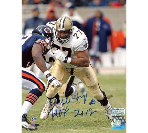Willie Roaf Signed New Orleans Saints 8x10 NFL Photo with Insc - Blue ink