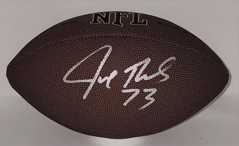 Browns Hall of Famer JOE THOMAS Signed Wilson Replica Brown Football AUTO - JSA
