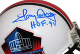 Tony Dorsett Autographed Hall Of Fame VSR4 Mini Helmet HOF Beckett 36229