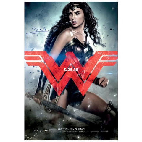 Gal Gadot Autographed Original Batman vs Superman Wonder Woman 27x40 D/S Poster