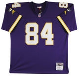 Vikings Randy Moss "HOF 18" Signed Purple Mitchell & Ness Jersey BAS Witnessed 1