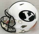 ZACH WILSON AUTOGRAPHED BYU WHITE FULL SIZE SPEED HELMET BECKETT QR 193494