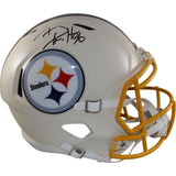 TJ Watt Autographed Pittsburgh Steelers F/S Retro Helmet Beckett Witness 56195