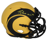 Puka Nacua Autographed Los Angeles Rams 'RAVE' Mini Speed Helmet Fanatics