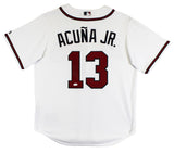 Braves Ronald Acuna Jr. Signed White Majestic Cool Base Jersey JSA W #WIT196166