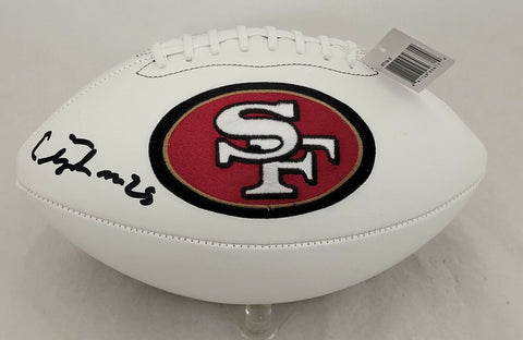 ELIJAH MITCHELL SIGNED SAN FRANCISCO 49ERS NFL LOGO FOOTBALL BECKETT COA
