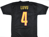 Frankie Luvu Autographed Black Pro Style Jersey - Beckett W Hologram *Black