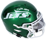 Darrelle Revis Autographed (White) New York Jets Speedflex Midi Helmet Beckett