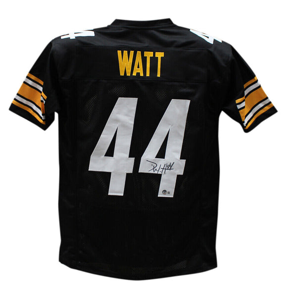 Derek Watt Autographed/Signed Pro Style Black XL Jersey Beckett 39792