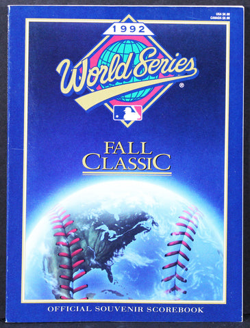1992 World Series Blue Jays vs. Braves Official Souvenir Scorebook Magazine