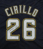 Brewers All Star JEFF CIRILLO Signed Custom Replica NAVY Jersey AUTO - JSA
