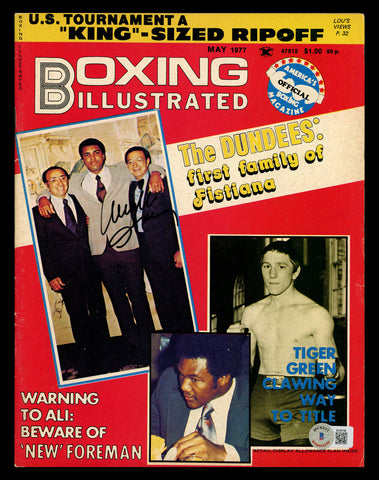 Angelo Dundee Autographed Boxing Magazine Ali's Trainer Beckett BK08796