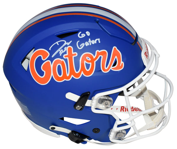 DJ LAGWAY AUTOGRAPHED FLORIDA GATORS BLUE AUTHENTIC SPEEDFLEX HELMET BECKETT