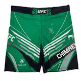 Autographed/Signed Khamzat Borz Chimaev Venom UFC MMA Green Trunks PSA/DNA COA