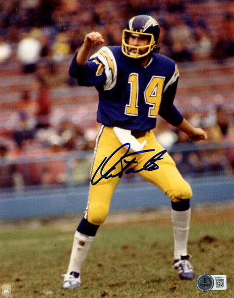 Dan Fouts Autographed San Diego Chargers 8x10 Photo Beckett 45725