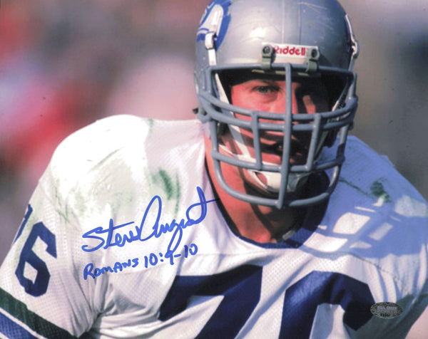 Steve August Autographed Signed 8x10 Photo Seattle Seahawks MCS Holo #63457
