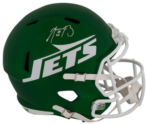 Aaron Rodgers Signed Jets 2024 Green Riddell F/S Replica Helmet - (FANATICS COA)