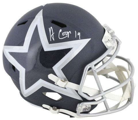 Cowboys Amari Cooper Signed Amp Riddell Full Size Speed Rep Helmet BAS Witness