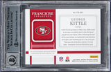 George Kittle Signed 2022 Natl Treasures FT #25 17/25 Card Auto 10 BAS Slab