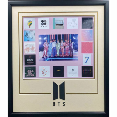 Framed BTS The Bangtan Boys 26x30 Complete Discography Album Artwork Photo