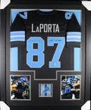 SAM LAPORTA (Lions black TOWER) Signed Autographed Framed Jersey Beckett