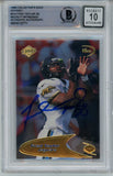 Fred Taylor Autographed 1998 Edge Odyssey #214 Trading Card Slab Beckett 43956