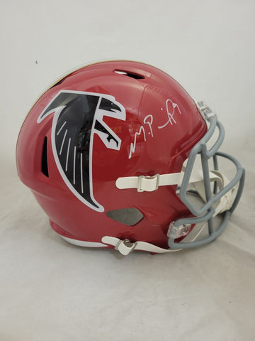 MICHAEL PENIX SIGNED ATLANTA FALCONS F/S THROWBACK SPEED REPLICA HELMET BECKETT