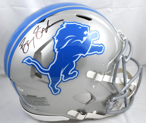 Barry Sanders Signed Detroit Lions F/S Speed Authentic Helmet-Beckett W Hologram